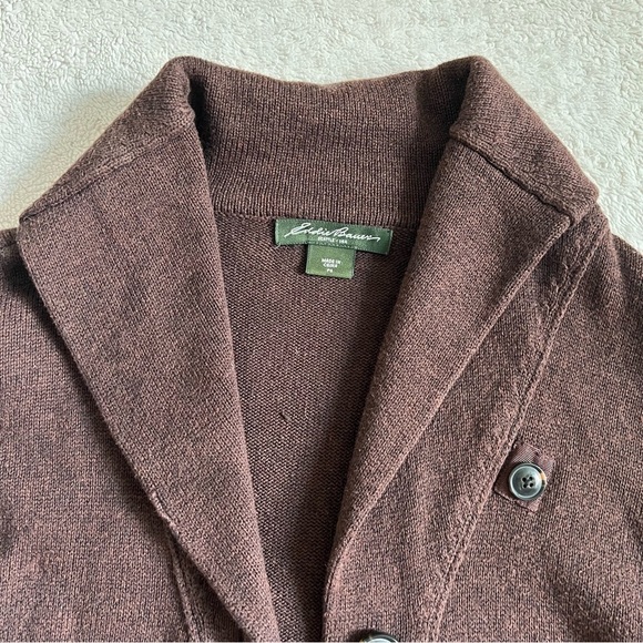Women’s Eddie Bauer Grandpa Button Up Cardigan Sweater Boho Cozy Sz: SP - Picture 2 of 6